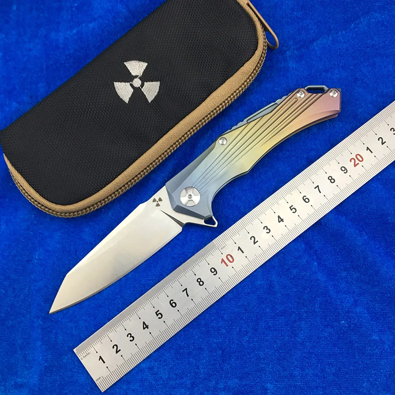 Складной нож LEMIFSHE JK3287Ti Flipper уличный складной карманный клинок из стали D2 с