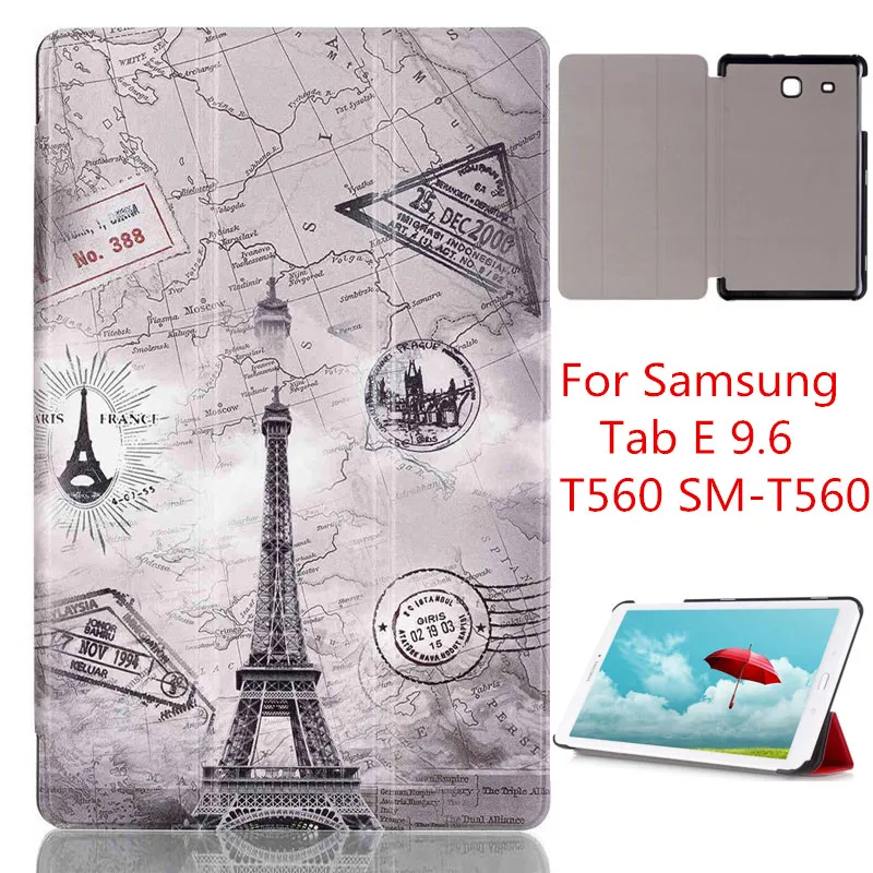 

COVER For Samsung Tab E 9.6 T560 leather cover case funda For Samsung GALAXY Tab E 9.6 T560 SM-T560 tablet case