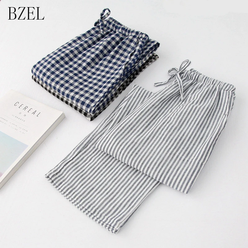 Пижамные штаны BZEL мужские хлопок цвет в ассортименте M L XL XXL размера плюс M-XL |