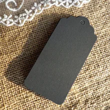 100 шт закладки большой размер черный картон пустые бумажные бирки форма гребешка креативный Примечание ценник бирка подарок бирка 4,5X9,5 см