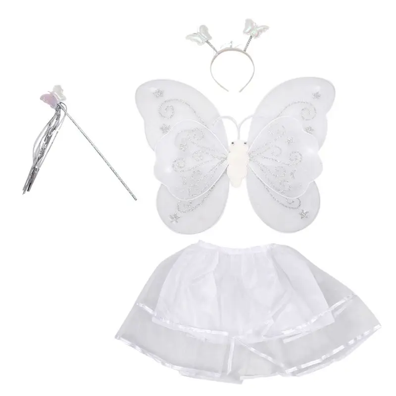 

4Pcs Fairy Princess butterfly angel wings costume party dress birthday presents