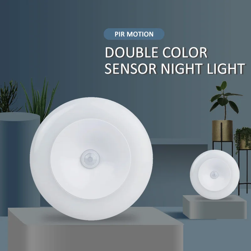 CSTT Sanitized TiO2 housing PIR sensor night light and smart 2-color warm white & cool selection in one device 10-Pack |
