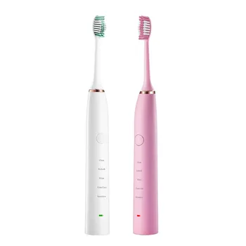 

D6 Ultrasonic Electric Toothbrush USB Charge Rechargeable escova de dente eletrica With 2 Pcs Replacement Heads Timer Brush