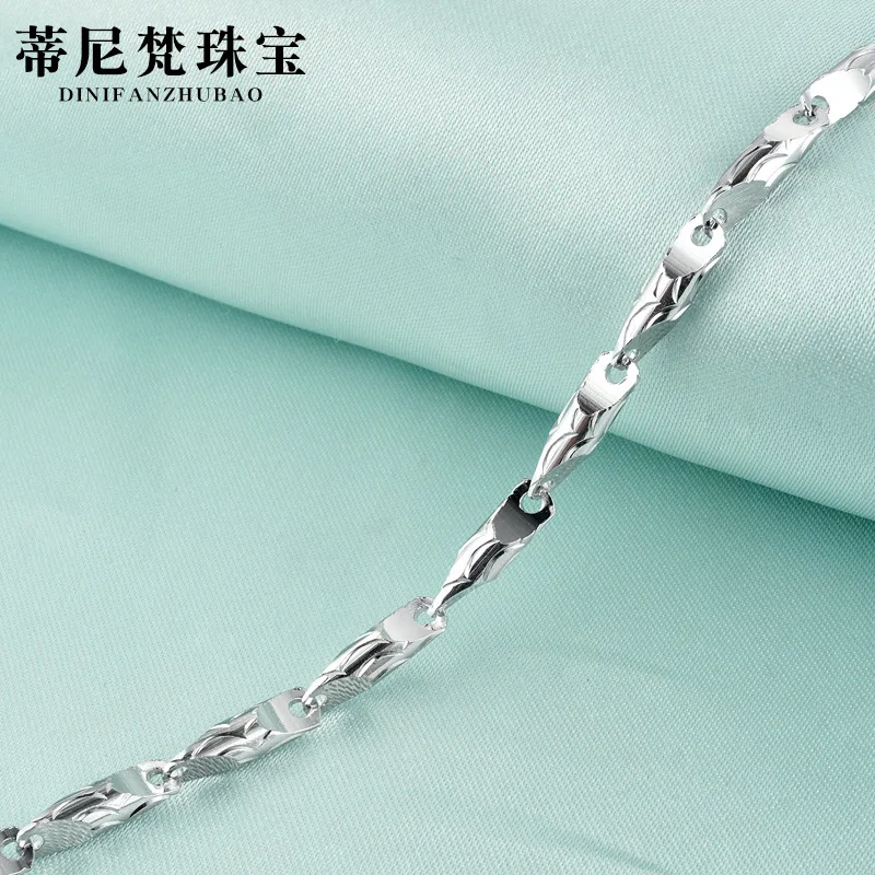 

2018 Choker Collares Overwatch S925 Chain Necklace Clavicle Single Wire Melon Seeds (machetes) 3.5 Inch Male Money Distribution
