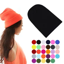 2016 Winter Warm Unsex Knitting Women Men Wool Fluorescence Color Sport Outdoors Tabby Solid Elastic Beanie Hedging Hat Hats