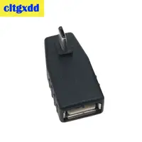 זווית ישרה נקבה USB cltgxdd כדי מיקרו- USB זכר 90 Down תואר זווית ישרה שמאלה זווית UP OTG מתאם עבור טלפון נייד MP3 שחור Connector (5)