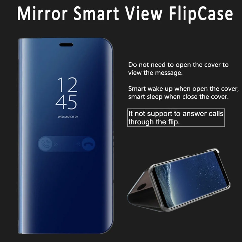 Умный зеркальный флип-чехол для samsung Galaxy Note 10 S10 5G Показать чехол для samsung A40 A50 A70 A80 A90 A7 A9 A8S S10 крышка