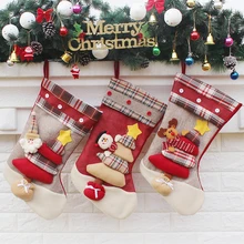 3D креативные рождественские украшения для чулок, носки со снеговиком, рождественские украшения, домашний камин