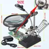 3 In1 Hand Soldering Solder Iron Stand Holder Station Welding Desktop Magnifying Glass 5 LED Auxiliary Clip Magnifier MG16129-C ► Photo 2/6