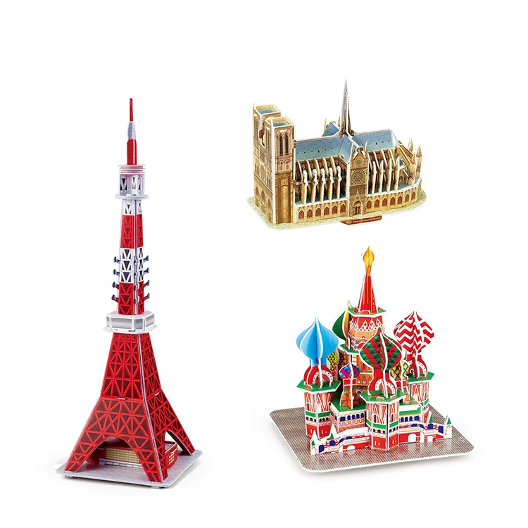 Hot sale Puzzle Toy 3D Jigsaw Puzzle Famous Building Model Puzzle for