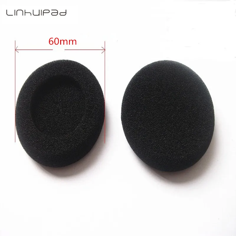 Linhuipad 10 шт черные 60 мм Сменные пенопластовые подушечки для Logitech H600 H330 H340/Aiwa HP CN5/Labtec