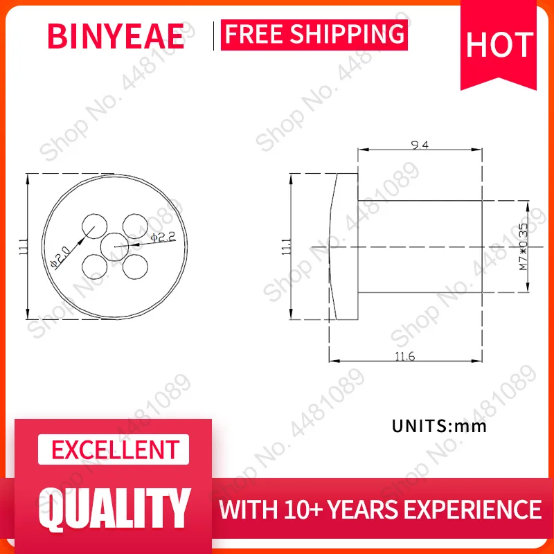  BINYEAE M7 button lens FL 12mm Pin hole lens for 1/3 CCD with F2.0 Mini CCTV HD 1Megapixel Lens for - 32999812987