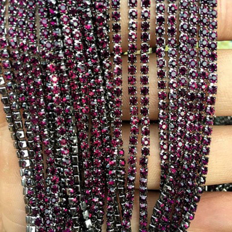 Горячая Распродажа Серебряное основание коготь 1 м/лот высокой плотности ss6 2 мм ss8