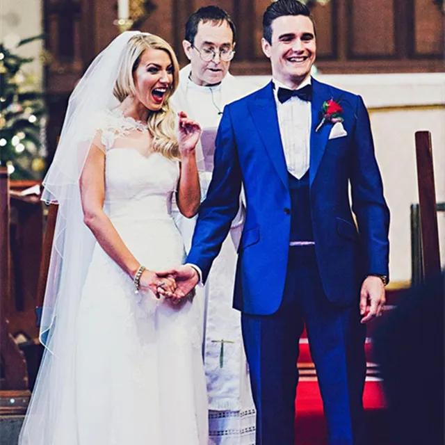Groom Suit Royal Blue Mens Wedding Tuxedos Custom Made One On Groom Suit Royal Blue Mens Wedding Tuxedos Custom Made One On Groomsmen Suits