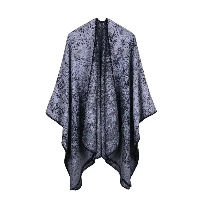 

New Fashion Winter Warm ombre dot Ponchos Capes For Women Oversized Shawls and Wraps Cashmere Pashmina Female Bufa LL190546