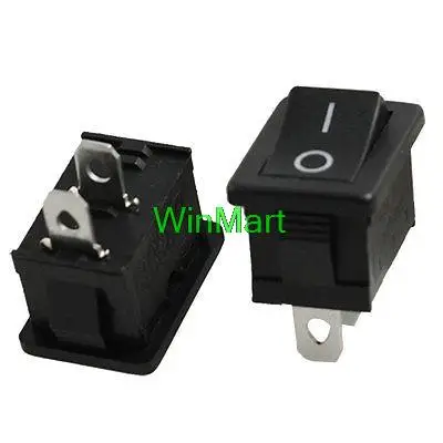 16 шт. AC 6A/250V 10A/125V ON-OFF 2-позиционный SPST 2-контактный кнопочный переключатель черный |