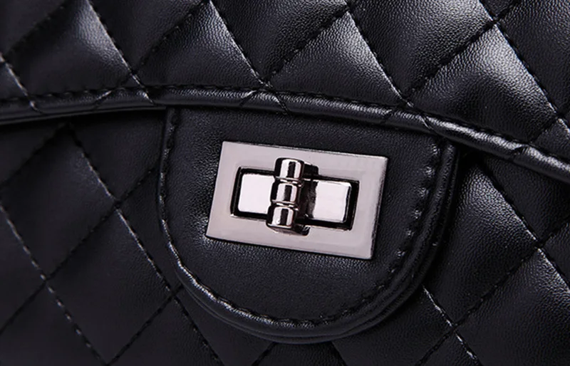 Women Plaid Shoulder Bags PU Leather Chain Female Handbags Designer Ladies Evening Party Quilted Crossbody Bag Bolsa SS0326 (7)