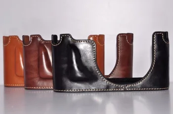 

Leather Camera Bottom Case Half Cover for Leica XV / 113