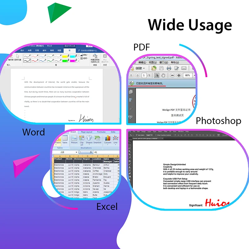 HUION 420 Graphics Tablet 4x2 Inch Mini Drawing Tablet Signature Pad with Digital Stylus Replacement Nibs for Artist Beginner - Image 4