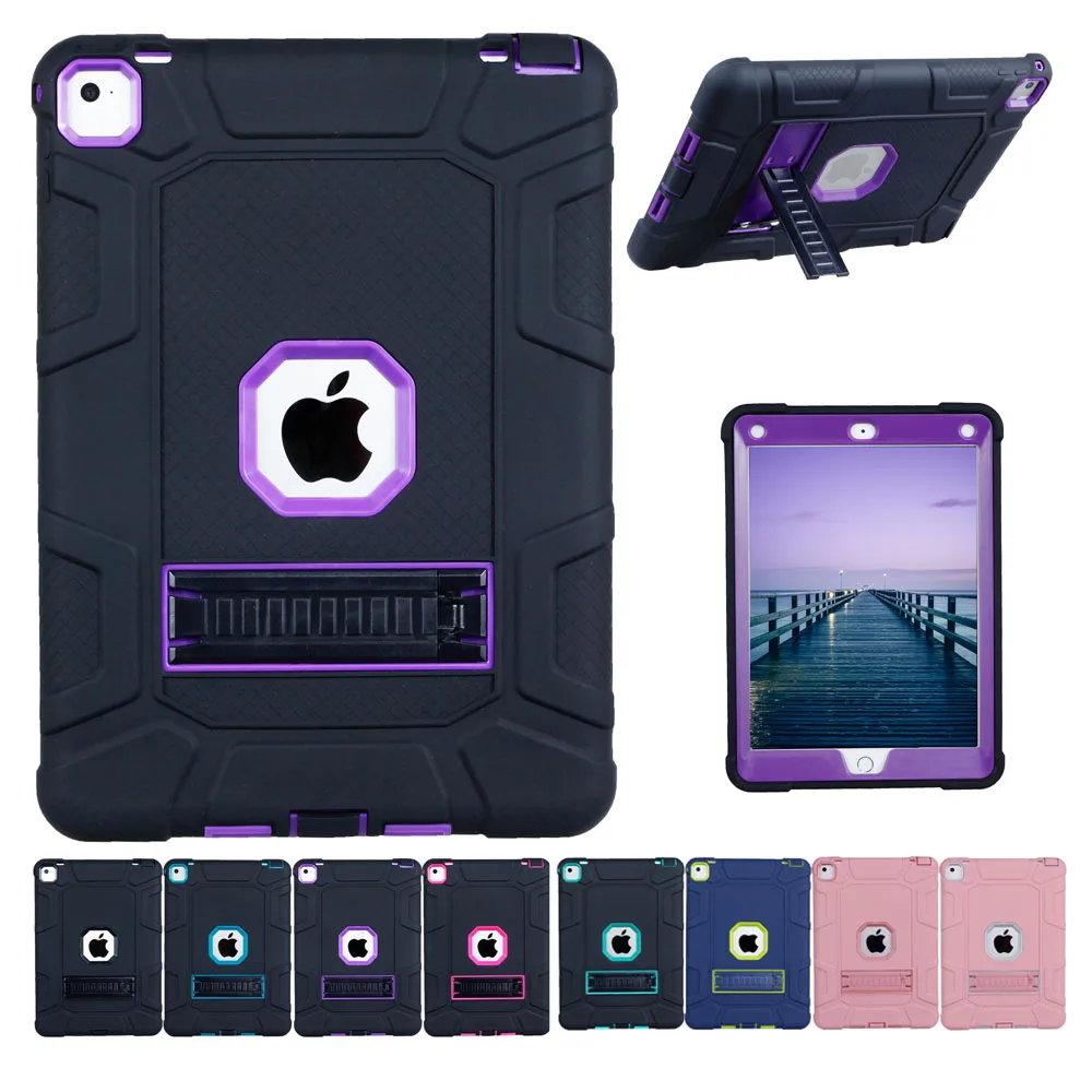 

Free Shipping Heavy Duty Case for iPad Pro 9.7 Kids Shockproof PC Rugged Stand Holder for Cover Case iPad Pro 9.7 Coque Capa
