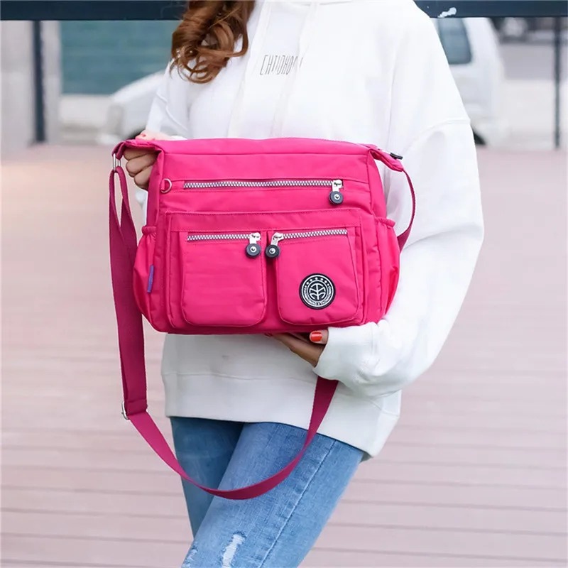 OCARDIAN сумка в винтажном стиле 1 шт. Женская модная однотонная водоотталкивающая нейлоновая сумка на плечо сумка через плечо дропшиппинг#0720