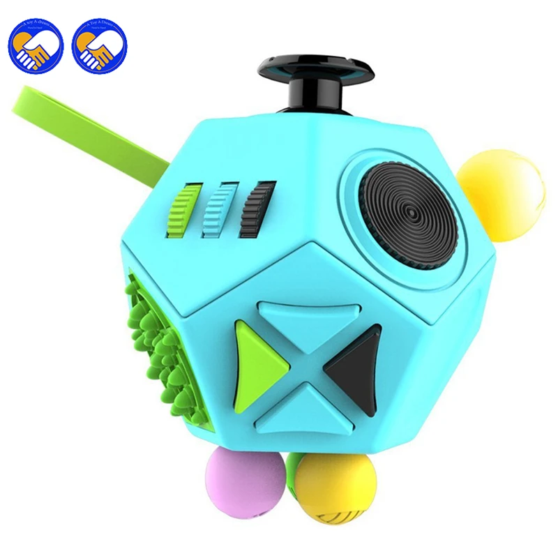 

A toy A dream Fidget Cube 12 Sides New Anti Stress Reliever Puzzle Magic Cube 2 Kid Adults Finger Spinner Antistress Cube Toy ra