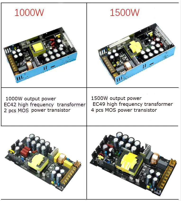 1000 Вт 1500 Вт усилитель высокой мощности импульсный источник питания полный мост стабилизированный сценический усилитель мощности вместо кольцевого трансформатора