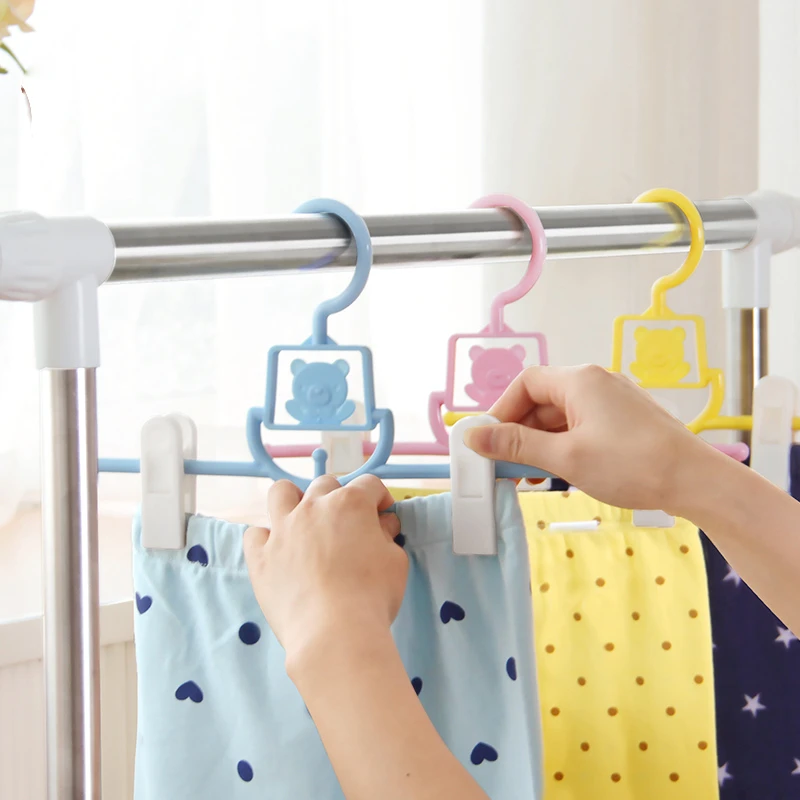 Plastic hangers children trousers rack 