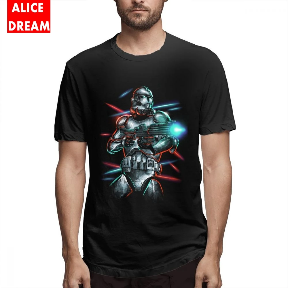 Звездные войны футболка для мужчин Клон Trooper качества круглый вырез S-6XL больших