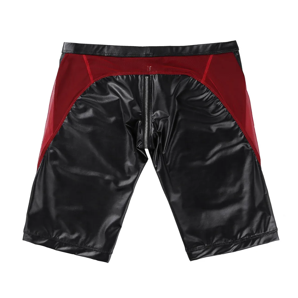 Beste Sexy Mens Rits Kruis Mesh doorkijkmodel Splice Laagbouw Slim Fit Strakke Jockstraps Boxer Shorts Avond Party Clubwear kostuums