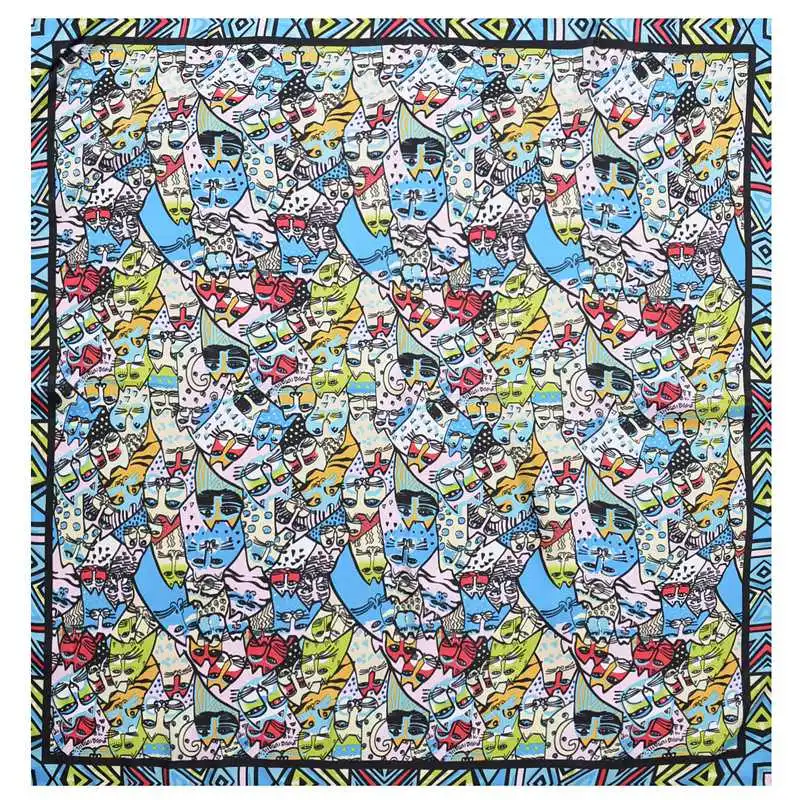 

YOULINE HOT! 90cm * 90cm 2018 big size High Quality Imitated Silk Satin Scarves Shawls square silk scarf bufanda mujer S17592