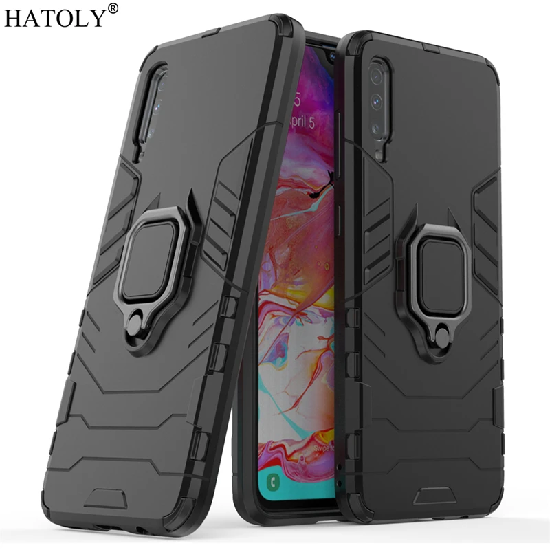 

For Samsung Galaxy A70 Case Cover for Samsung Galaxy A70 Finger Ring Hard PC Phone Case Armor Case For Samsung Galaxy A70 A705F