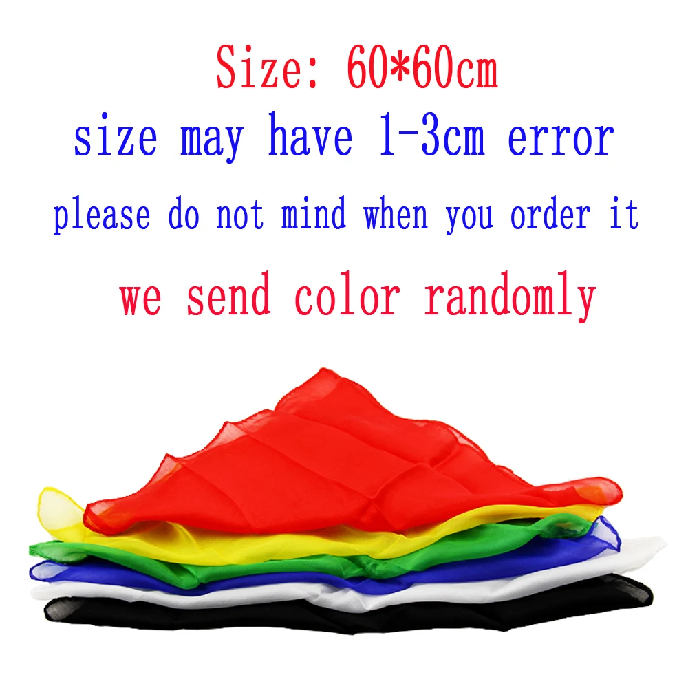 

6pcs Silk Magic Tricks 60*60cm Magic Silk Magician Scarf Trick