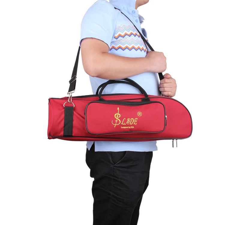 LADE RED B Trumpet Bag Case Thicken Padded Foam Twill Surface Non woven Inner Cloth with