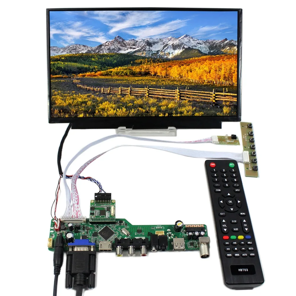 TV H DMI VGA CVBS плата ЖК-контроллера с USB экраном 11 6 дюйма 1920x1080 N116HSE-EJ1 EA1 IPS LCD Screen |