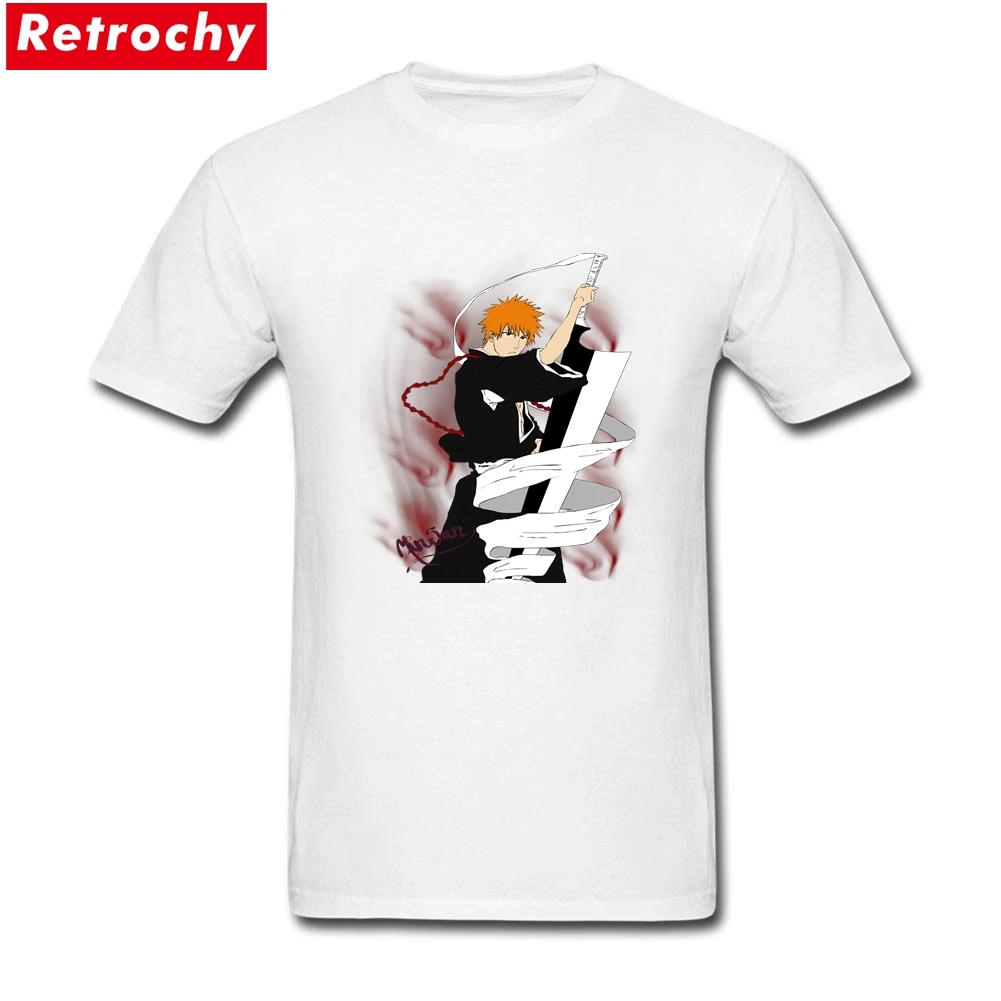 Ichigo Kurosaki Soul Reaper Tees Men Short Sleeved Cotton bleach series