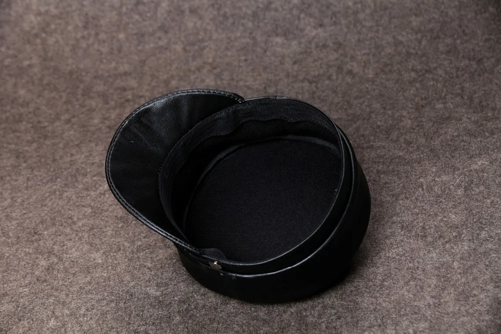 [AETRENDS] кожаная Военная кепка мужская армейская Кепка женская модная кожаная плоская кепка s Z-6709