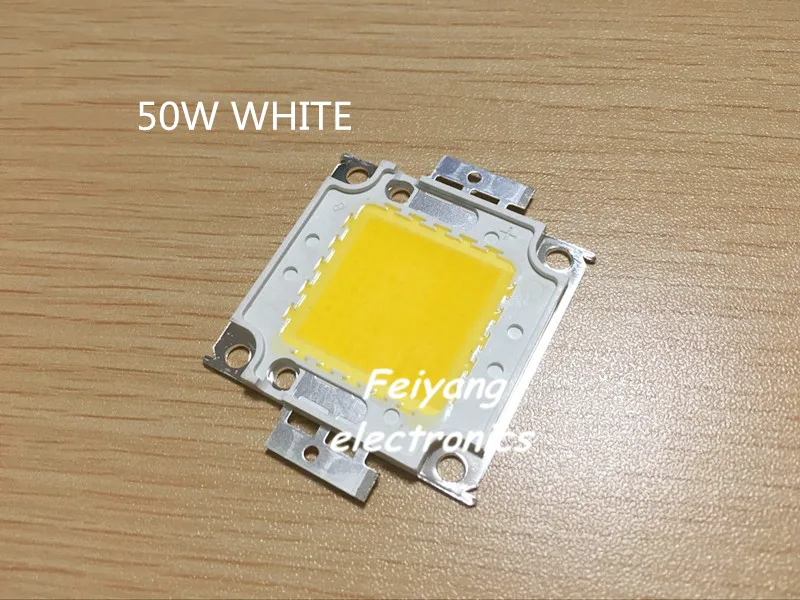 

20pcs 50W LED CHIP Integrated High Power Lamp Beads white/warm white 1500mA 32-34V 4500LM 24*40mil Taiwan Huga Chip