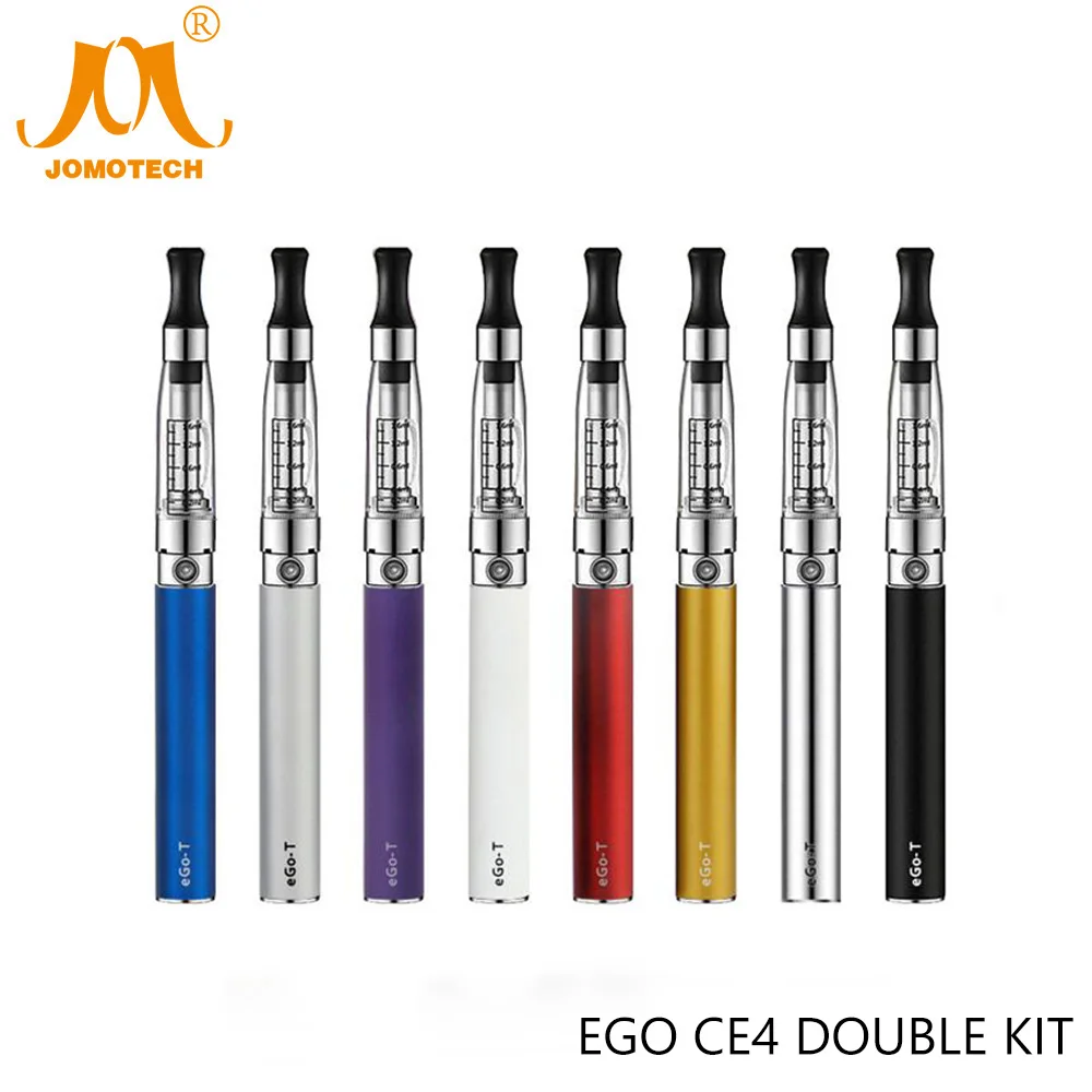 JomoTech Ego Ce4 Double Starter Kit eGo Rechargeable 1100mAh eGo T Battery Ce4 Clearomizer Electronic Cigarette