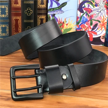 

4.2CM Double Pin Buckle Belt Luxury Men Belt Genuine Leather Ceinture Jeans Leather Belt Men Riem Male Strap Wide Waist MBT0018