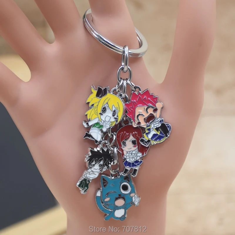 

Q Anime Fairy Tail  Keychain Metal Pendant Keychains Key Accessories Toy  YJWB003 FSX2