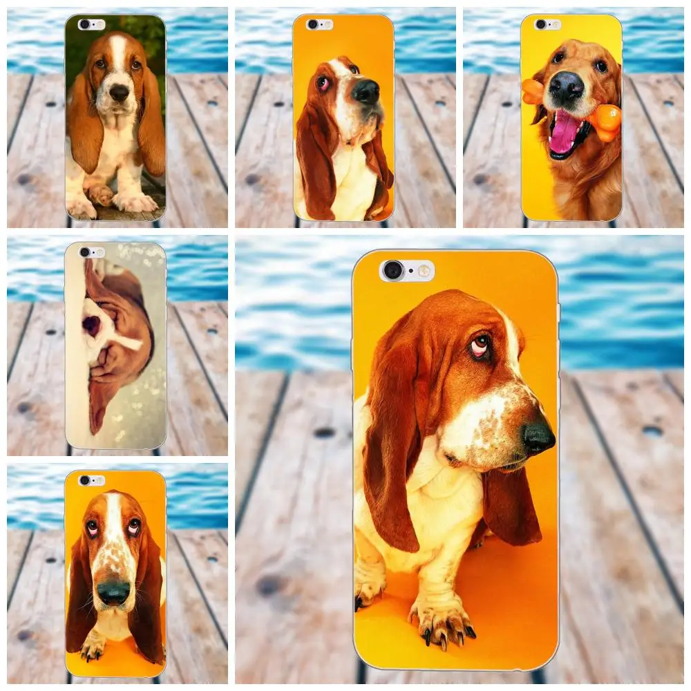 

MicroData Basset Hound Dog Puppies For Apple iPhone 4 4S 5 5C SE 6 6S 7 8 Plus X Galaxy Grand Core II Prime Alpha TPU Shell