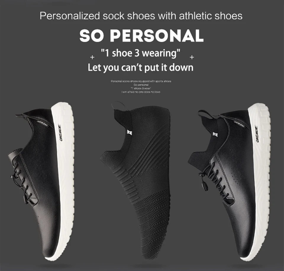 Onemix мужские кроссовки для женщин, черные из микрофибры, дизайнерские кроссовки для бега, уличные спортивные носки для ходьбы, кроссовки