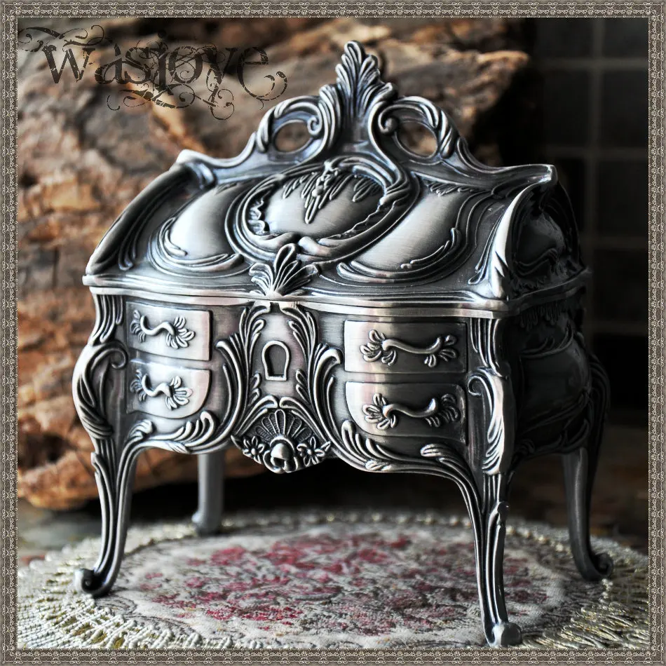 

Aurora Luodi Gothic treasure Upscale vintage jewelry box European princess jewelry box birthday gift Wholesale