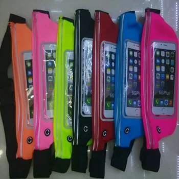 

100pcs Universal Waist Belt Bag Waterproof Running Sports Bag Case For iPhone 6 7 7 Plus Samsung Galaxy S6 S7 Mobile Phone