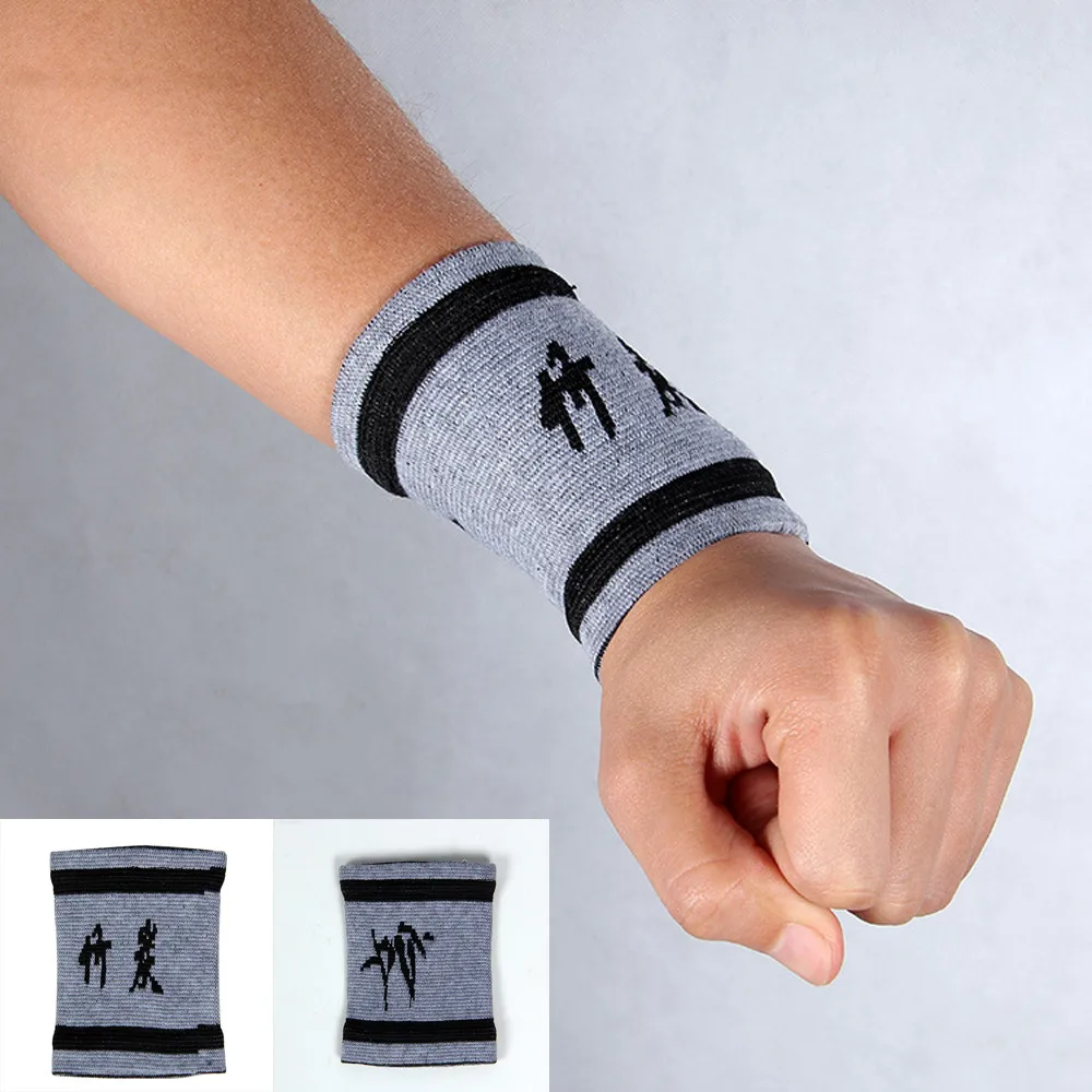 High quality 1 Pair Bamboo Charcoal Wrist Support Tennis Wristband Non