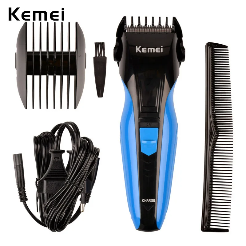 Kemei Rechargeable Hair Clipper Men Electric Professional Hair Trimmers Razor Shaver Beard Shaving Cutting Machine Kit