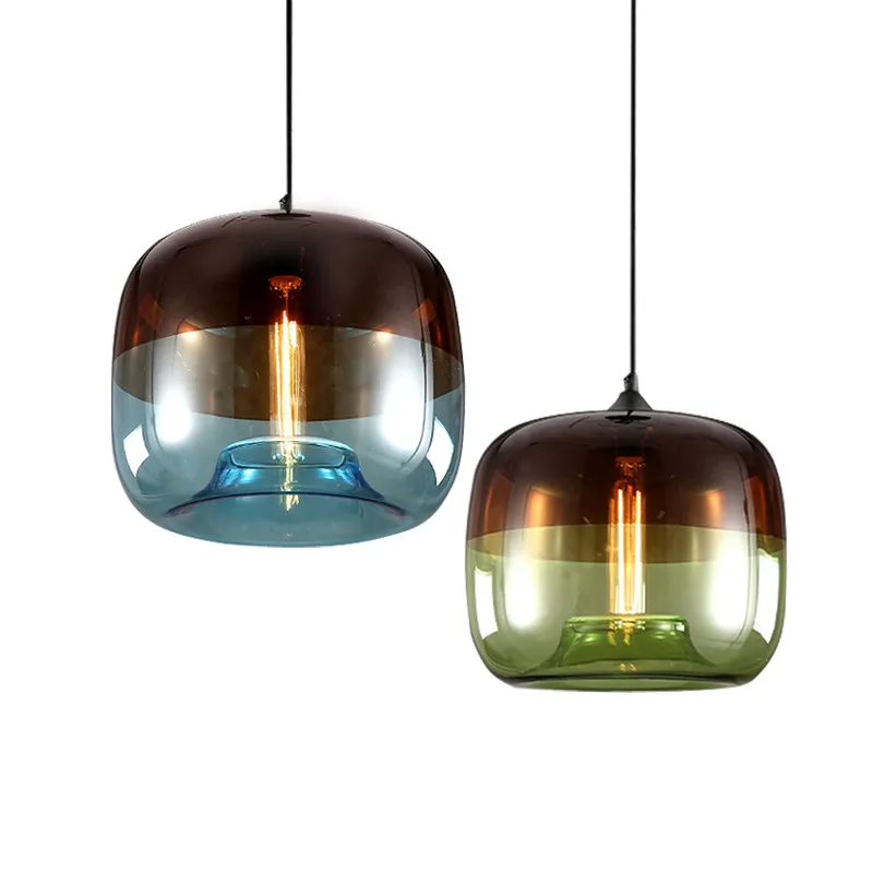 Designer glass chandelier restaurant creative personality plating ball Western | Лампы и освещение