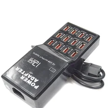 12 Ports USB Desktop Rapid Charger Output Compatible Smart Power Adapter for Iphone for Ipad Mobile Phone/Tablets