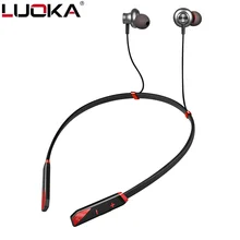 LUOKA, новинка, Bluetooth наушники, шейные, беспроводные наушники, стерео, спорт, Bluetooth гарнитура с микрофоном, громкая связь для iPhone, Xiaomi